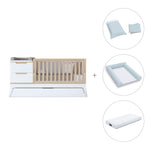 Convertible crib white/wood 70x140 cm · Zen K460N-M8411
