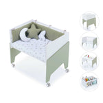 Olive-green co-sleeping crib 50x80 EQUO · C10-M7756