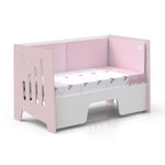 Cuna sofá rosa para bebé niña