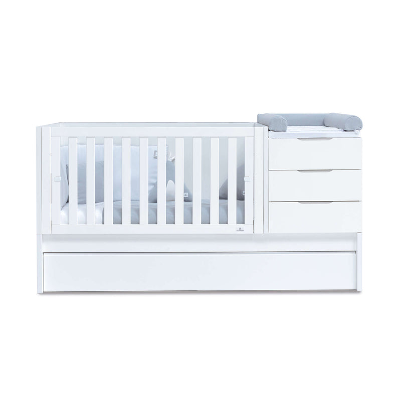 Lit bébé évolutif 70x140 cm avec lit ou tiroirs gigogne blanc · Sero More K546-M7700