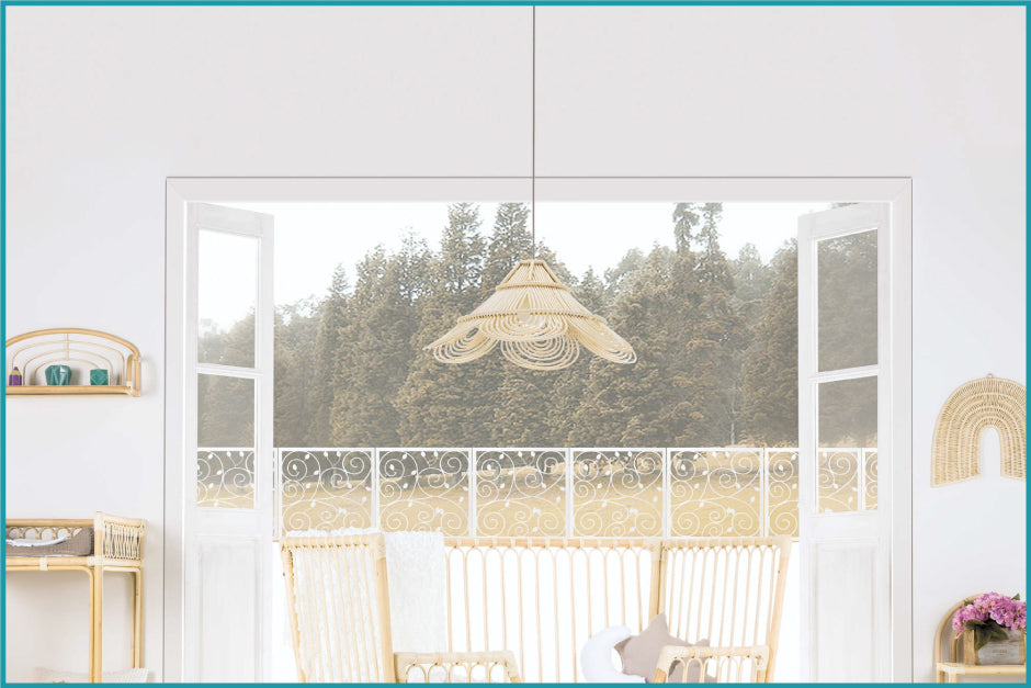 Interior designers choose rattan lamps for the baby's room