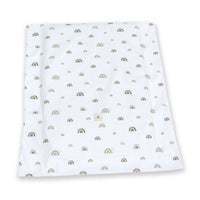 Bettdecke für Babywiege 55x70 cm/60x80 cm Regenbogen olivgrün · Espuma do mar 1304-127