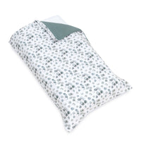 Withe Montessori bed 70x140 cm with green bedding · Homy