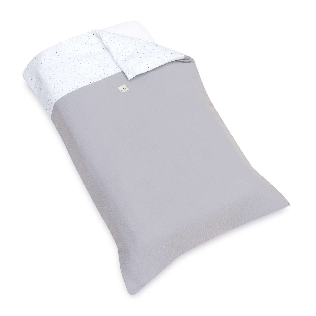 Bettbezug Juniorbett 90x200 cm grau