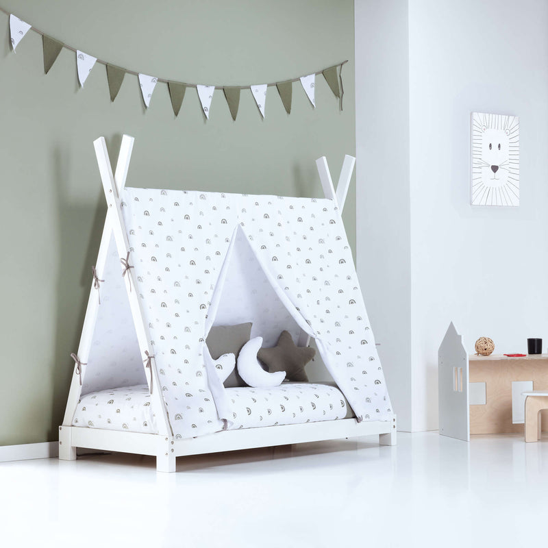 70x140cm Montessori bed-hut in the shape of an Indian teepee