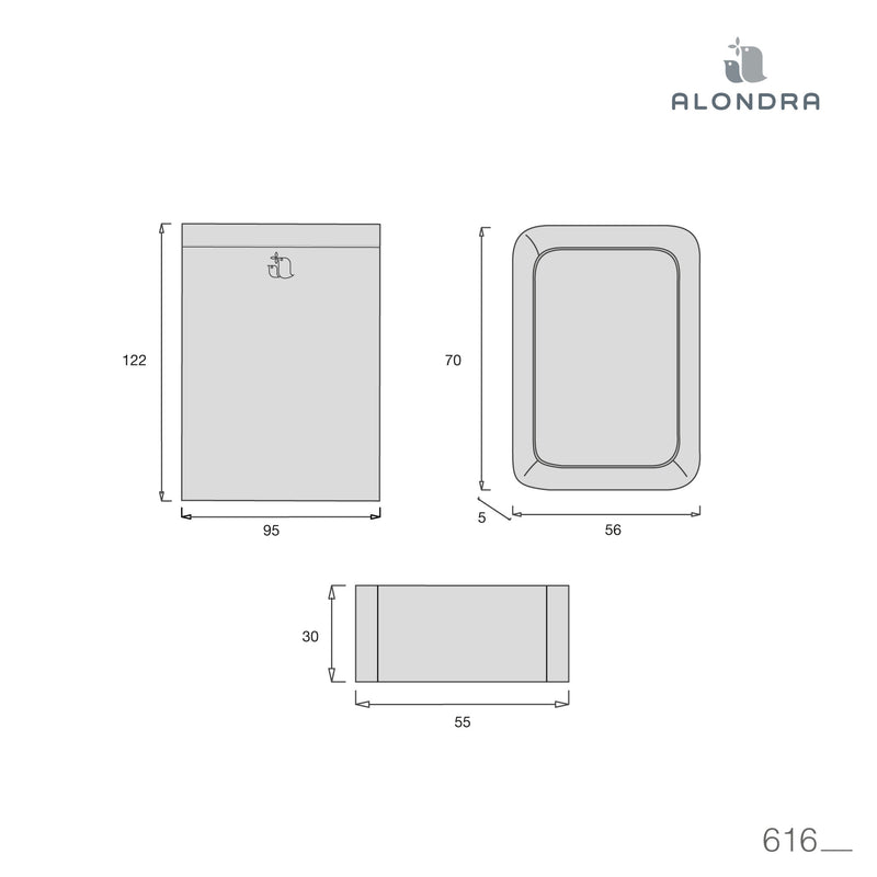 Cot sheets set (3 pieces) for cot 60x120cm · 612-P16