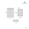 Set parure de berceau 60x80/55x70 cm feuilles beige · Nandina 616A-116