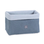 Blue children's storage basket for baby essentials