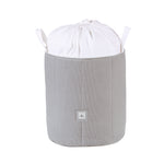 Grey padded fabric storage basket · 619-178 Carezza