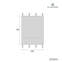 Himmel-Montessori-bett Homy XL (90x200 cm) grau · Delphin 6200NA-134