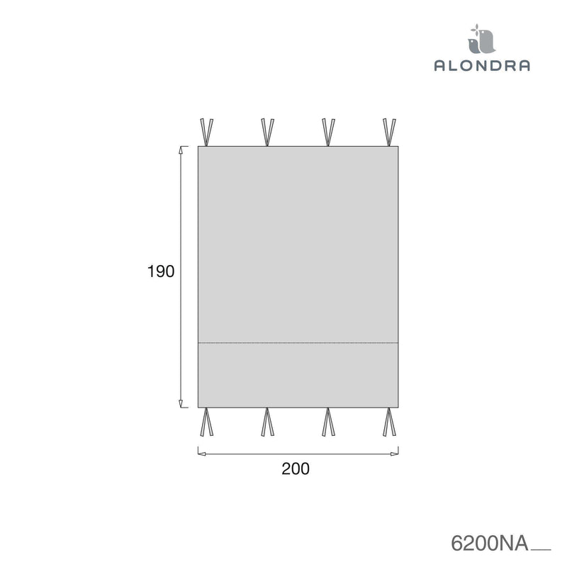 Himmel-Montessori-bett Homy XL (90x200 cm) grau · Delphin 6200NA-134