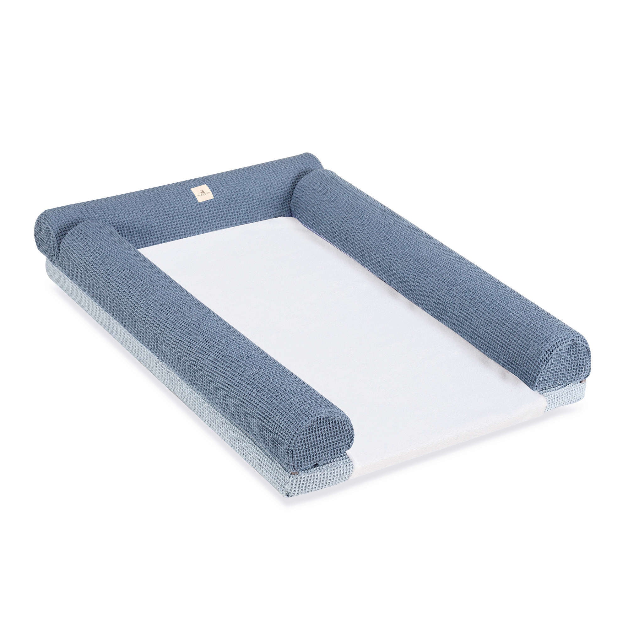Blue textile changing mat for convertible cot 70x140 and chest of drawers Blue textile changing mat for convertible cot 70x140 and chest of drawers