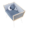 Textil set for Moai co-sleeping crib 80x50 cm blue denim · 653S-121 Alba Blu