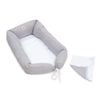 Babynest (mit Anti-Reflux-Keilkissen) grau mit Sternen · Delphin 666C-134