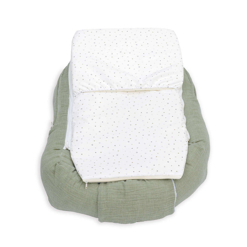 Babynest (3in1) olivgrün · Mist 666-156