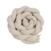 Braided crib/cot bumper (230 cm) in beige · 669-116