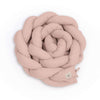Braided crib/cot bumper (230 cm) in pink · 669-132