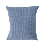 Blue denim square cushion with removable cover · 690-121A Alba Blu