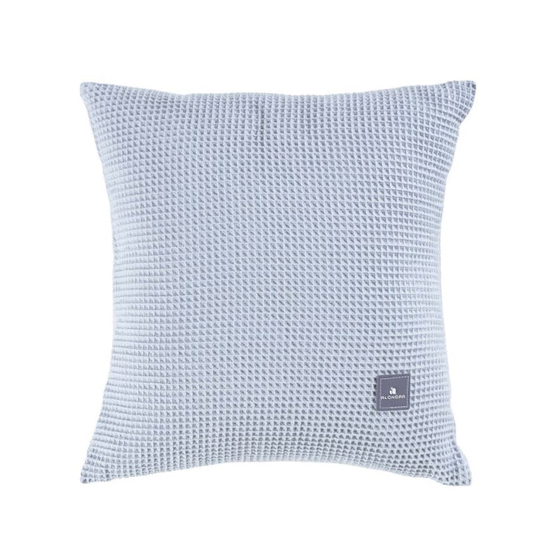 Blue square cushion with removable cover · 690-121C Alba Blu