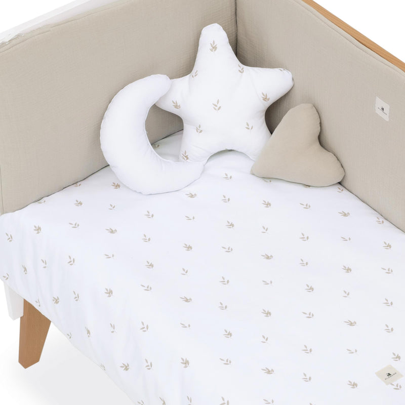 Cot bumper 60x120 cm (removable cover) beige · Nandina 607A-116
