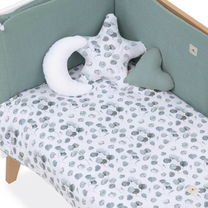 Tour de lit bébé 60x120 cm (déhoussable) vert eucalyptus · Musgo 607A-118