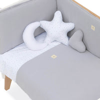 Tour de lit bébé 60x120 cm (déhoussable) gris · Delphin 607A-134