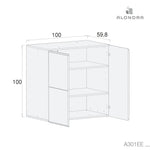 Double-width modular wardrobe with 2 shelves · A301EE
