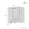 Armoire d'enfant (3 portes) avec pieds en bois · A447R Nomad Plus+