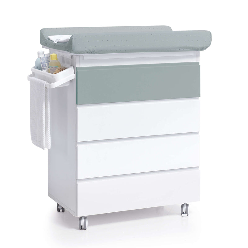 Wickelkommode-Waschtisch mit Rollen · Kubo B751