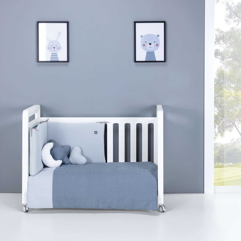 Bettbezug und nestchen Babybett 70x140 cm blau · 9L2NG-121 Alba Blu