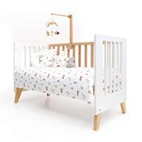 Set couette et tour de lit bébé 70x140 cm imprimé fôret · 9L2NG-148 Taiga