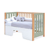 Lit bébé cododo 60x120 cm bois/vert-olive · Occa C166-M9556