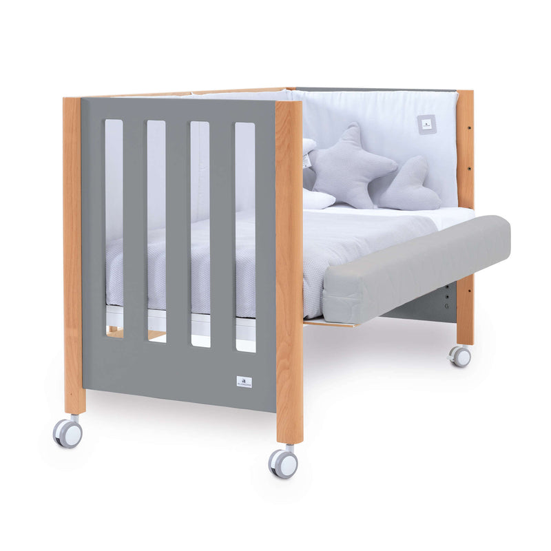 Berço co-sleeping 60x120 cm (5in1) madeira/cinzento · Occa C166-M9558