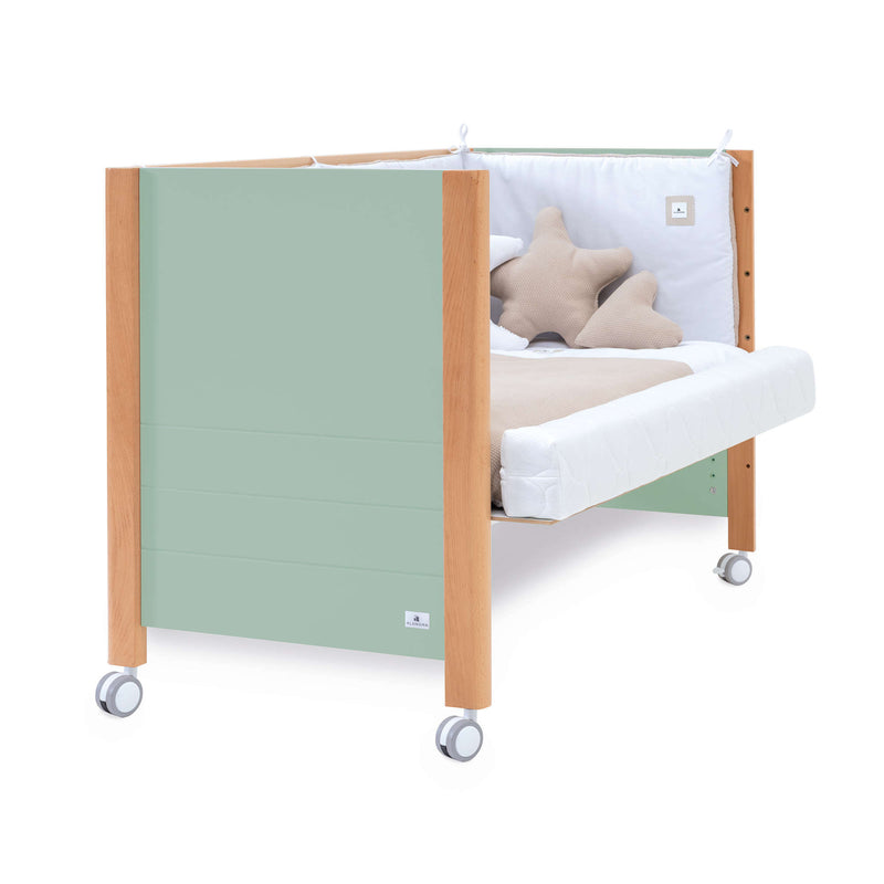 Co-sleeping cot 60x120 cm (5in1) wood/mint · Ombra C167-M9555