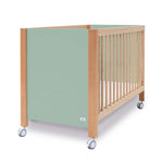 Lit bébé-bureau 60x120 cm bois/vert-menthe · Ombra C167-M9555