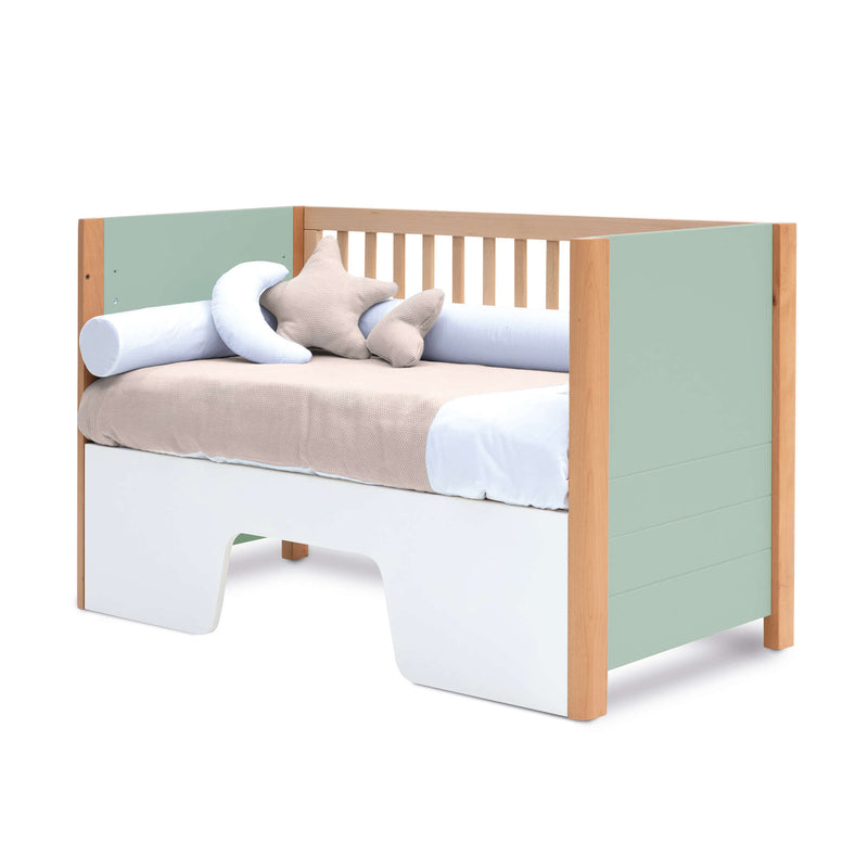 Co-sleeping cot 60x120 cm (5in1) wood/mint · Ombra C167-M9555