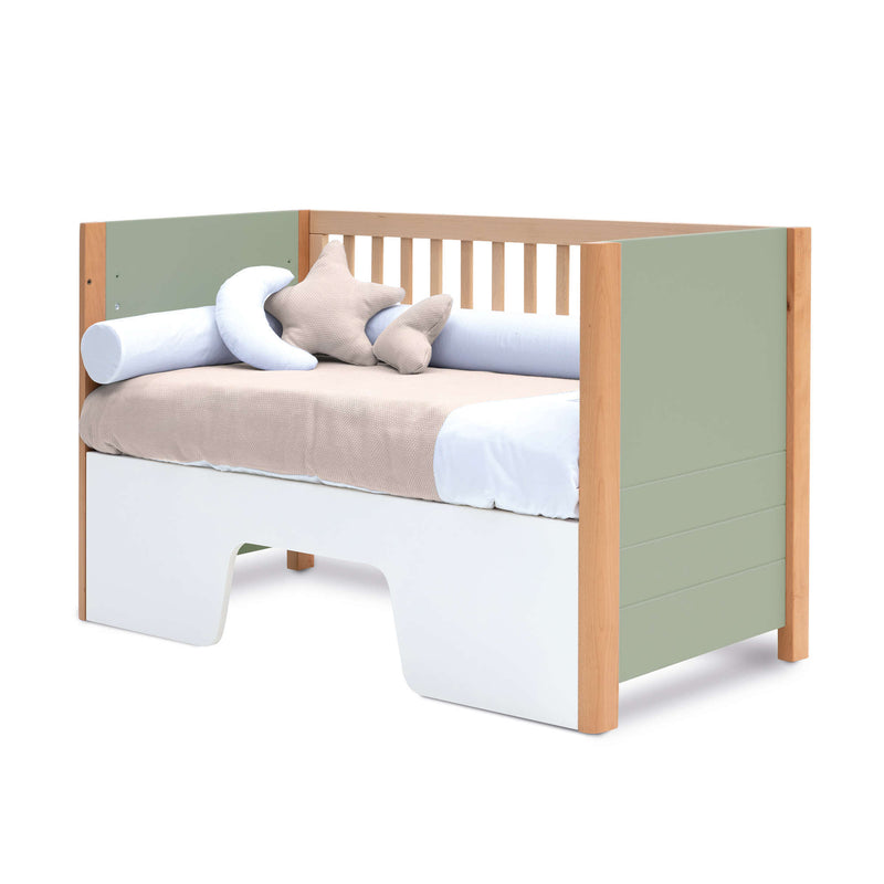 Co-sleeping cot 60x120 cm (5in1) wood/green olive · Ombra C167-M9556