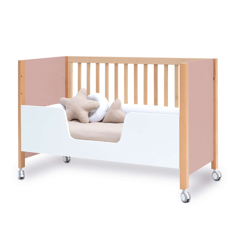 Co-sleeping cot 60x120 cm (5in1) wood/pink · Ombra C167-M9559