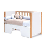 Lit bébé-bureau 60x120 cm bois/blanc · Ombra C167-M9577
