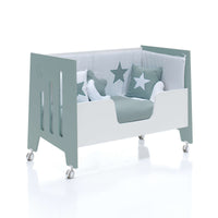 Co-sleeping cot 60x120 cm (5in1) green · Omni Due Eucalyptus