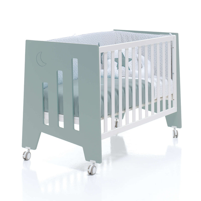 Co-sleeping cot 60x120 cm (5in1) green · Omni Due Eucalyptus