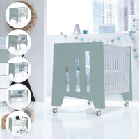 Co-sleeping cot 60x120 cm (5in1) green · Omni Due Eucalyptus