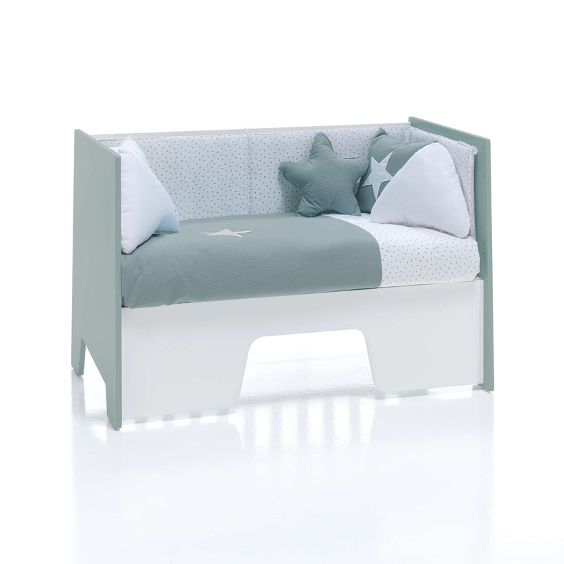 Co-sleeping cot 60x120 cm (5in1) green · Omni Due Eucalyptus