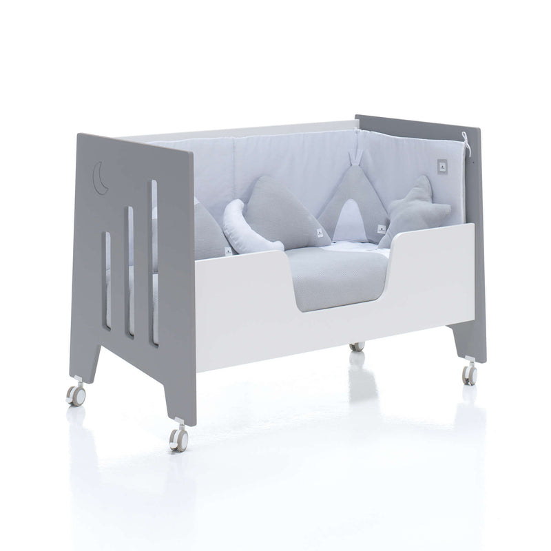 Co-sleeping cot 60x120 cm (5in1) white/anthracite · Omni Due Antracita