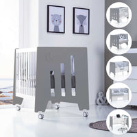 Co-sleeping cot 60x120 cm (5in1) white/anthracite · Omni Due Antracita