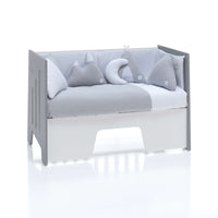Co-sleeping cot 60x120 cm (5in1) white/anthracite · Omni Due Antracita