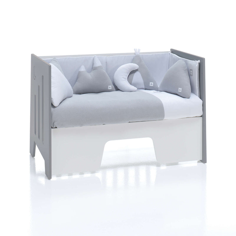 Co-sleeping cot 60x120 cm (5in1) white/anthracite · Omni Due Antracita