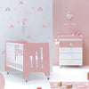 Co-sleeping cot 60x120 cm (5in1) pink/white · Omni Due Quarzo