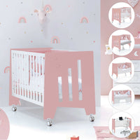 Co-sleeping cot 60x120 cm (5in1) pink/white · Omni Due Quarzo