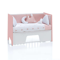 Co-sleeping cot 60x120 cm (5in1) pink/white · Omni Due Quarzo